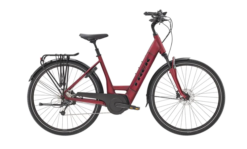 2021 Trek Verve+ 4 Lowstep 250wh Hybrid eBike in Red